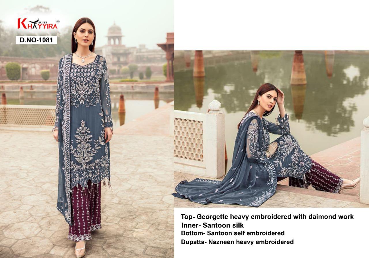 PAKISTANI SUITS D NO 1081 BY KHAYYIRA